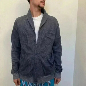 Wallin & Bros. Men's Vintage Grandpa Style 100% Cotton Coat Size Large